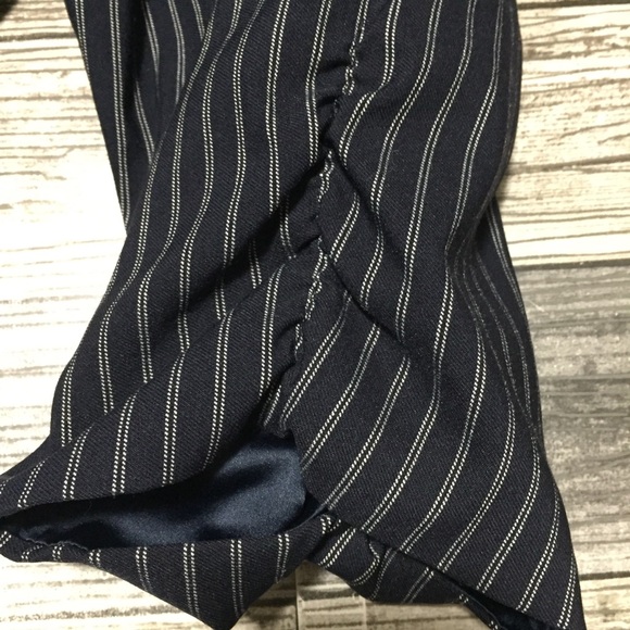Torrid Striped Blazer Jacket Women’s 3 Navy Blue One Button - Picture 6 of 10